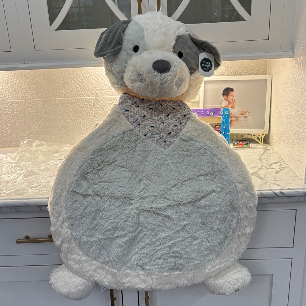 Plush Puppy Baby Mat Brand New, Never Used! - Gray and White